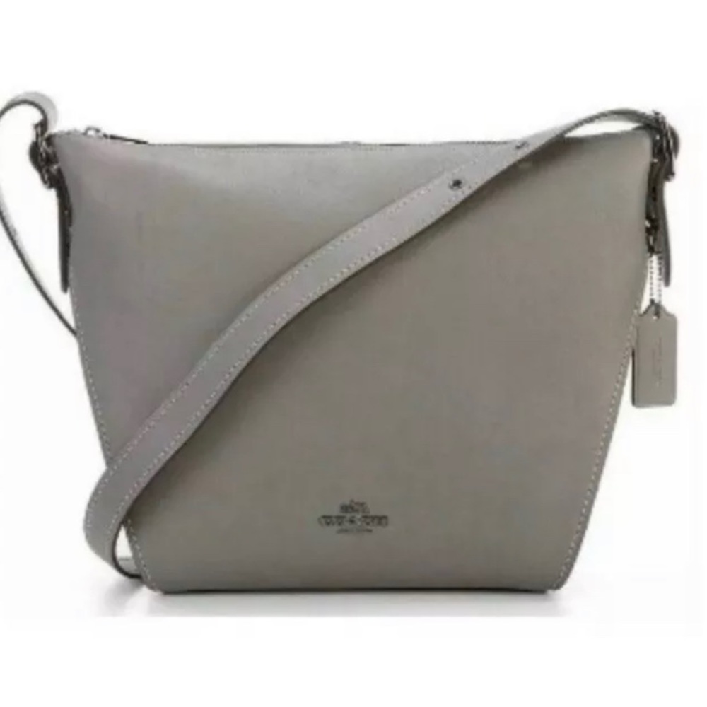Coach leather dufflette Heather gray NWT